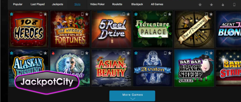 Games available at jackpot city mobile casino